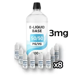 PACK DIY 500ml 3/6/9/12mg