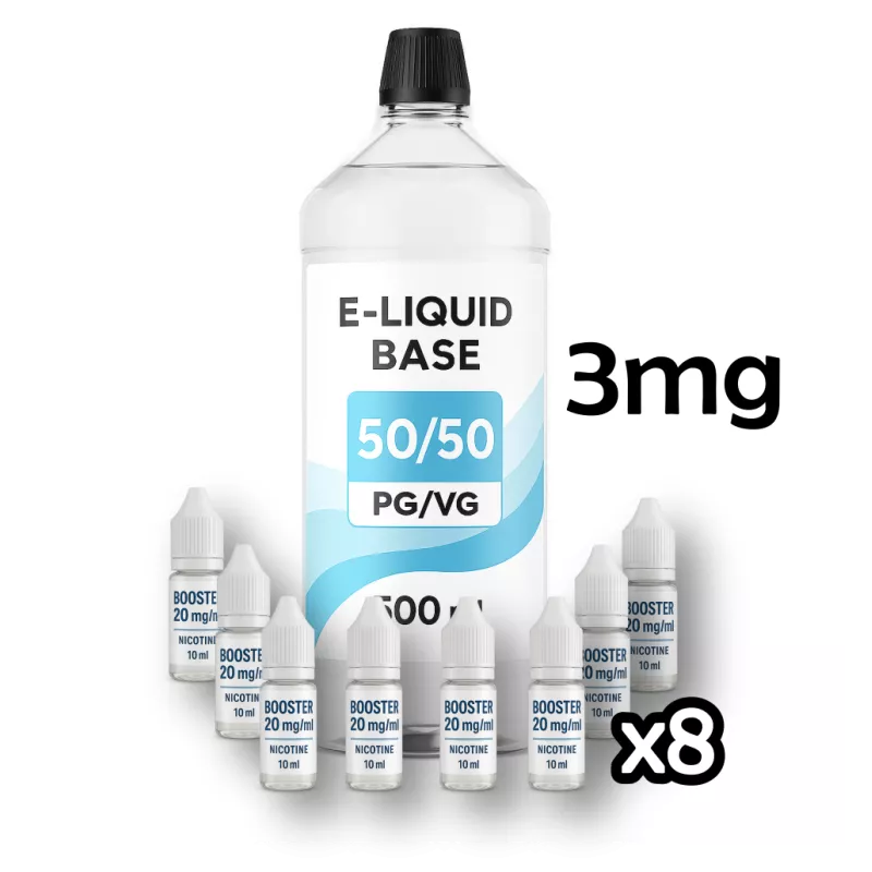 PACK DIY 500ml 3/6/9/12mg