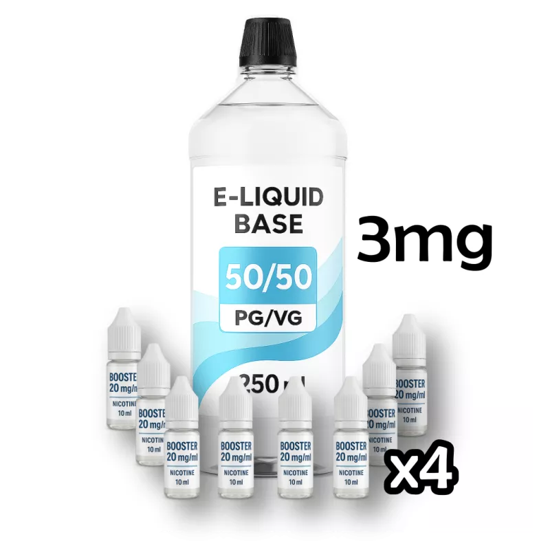 PACK DIY 250ml 3/6/9/12mg