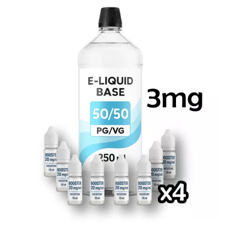 PACK DIY 250ml 3/6/9/12mg